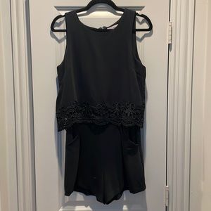 Black Lace Romper